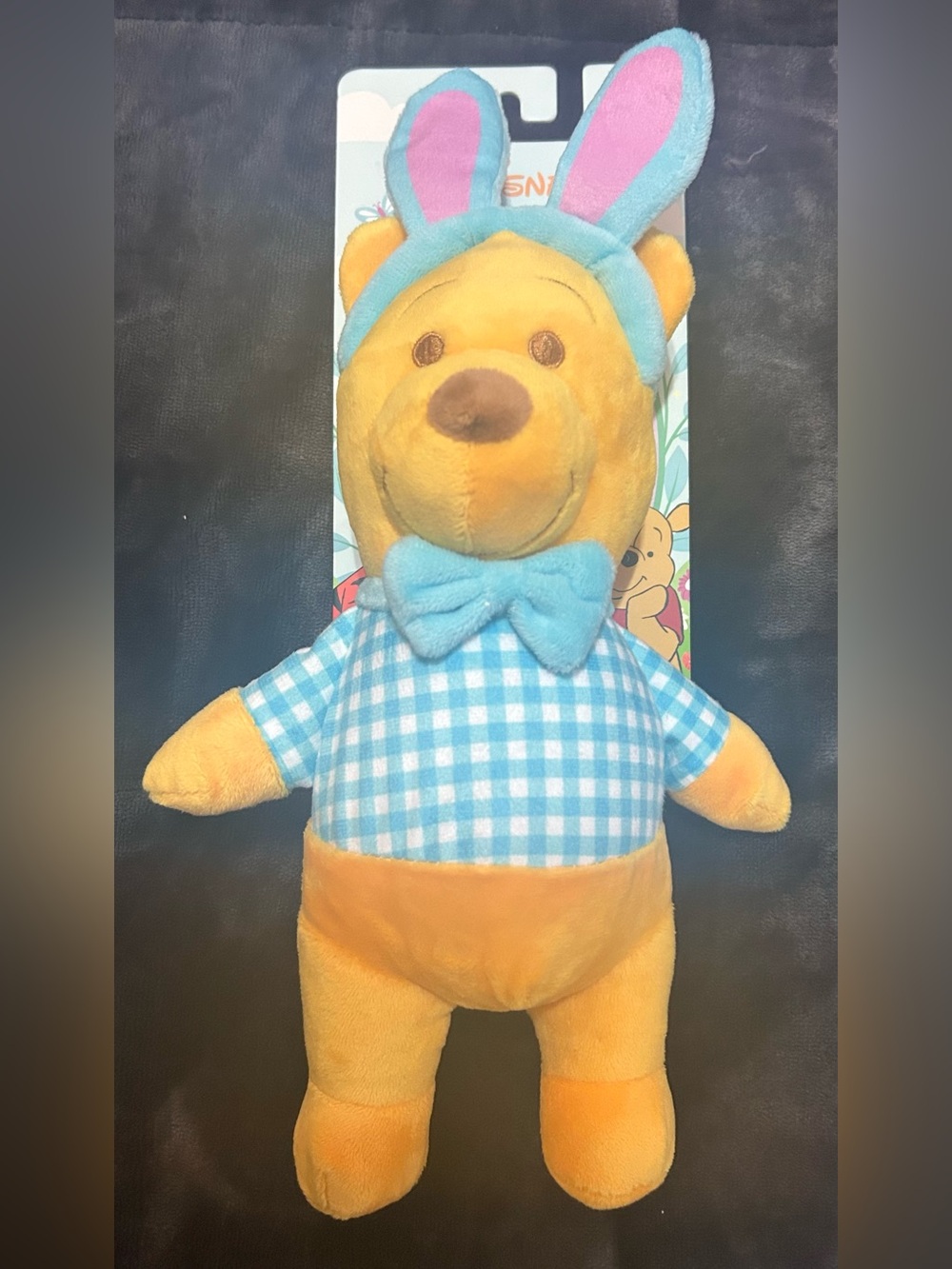 Woof Winnie the Pooh Plaid Bunny Plush Pet Toy